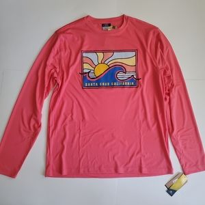 NWT MV Sport Long Sleeve sun shirt. Pink. Sant Cruz CA men's Size Large UPF 50
